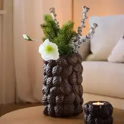 NKD Vase mit Zapfendesign, ca. Ø14,5x22,5cm Angebot