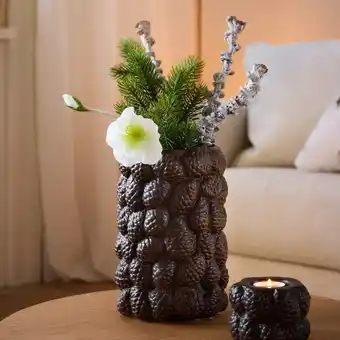 NKD Vase mit Zapfendesign, ca. Ø14,5x22,5cm Angebot