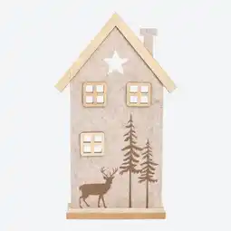 NKD Deko-Haus in winterlichem Design, ca. 4,5x13,5x28cm Angebot