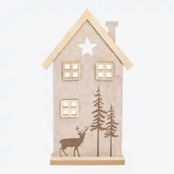 NKD Deko-Haus in winterlichem Design, ca. 4,5x13,5x28cm Angebot