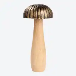 NKD Deko-Pilz-Figur mit Mangoholz, 9x9x20cm Angebot