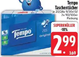 Edeka Tempo Taschentücher Angebot