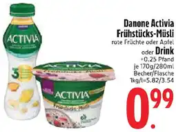 Edeka Danone Activia Frühstücks-Müsli oder Drink Angebot