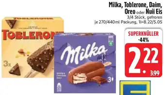Edeka Milka, Toblerone, Daim, Oreo oder Nuii Eis Angebot