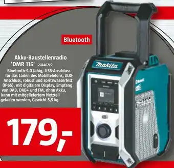 Bauhaus Makita akku-baustellenradio dmr 115 27446719 Angebot