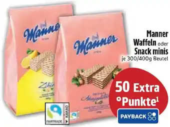 Edeka Manner Waffeln oder Snack minis Angebot