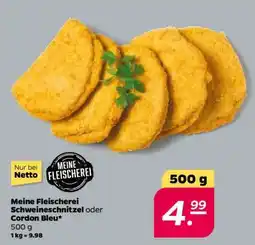 NETTO Meine Fleischerei Schweineschnitzel oder Cordon Bleu Angebot