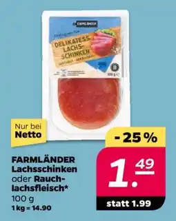 NETTO FARMLÄNDER Lachsschinken oder Rauchlachsfleisch Angebot