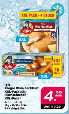 NETTO iglo Filegro Ofen-Backfisch XXL-Pack oder Fischstäbchen XXL-Pack Angebot