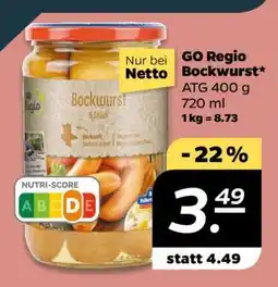 NETTO GO Regio Bockwurst Angebot