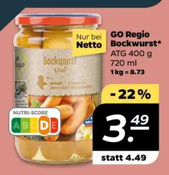 NETTO GO Regio Bockwurst Angebot