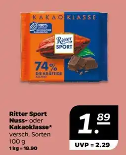 NETTO Ritter Sport Nuss- oder Kakaoklasse Angebot