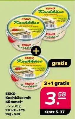 NETTO ESKO Kochkäse mit Kümmel Angebot