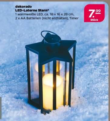 dekorado LED-Laterne Stern Angebot bei NETTO