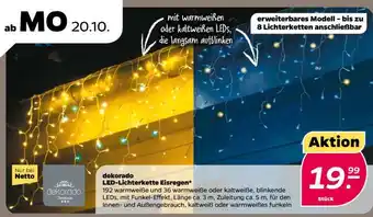 NETTO dekorado LED-Lichterkette Eisregen Angebot
