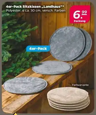 NETTO 4er-Pack Sitzkissen „Landhaus“ Angebot