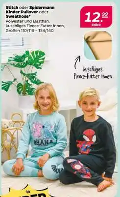NETTO Stitch oder Spiderman Kinder Pullover oder Sweathose Angebot