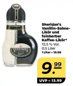 NETTO Sheridan’s Vanillin-Sahne-Likör und feinerherber Kaffee-Likör Angebot