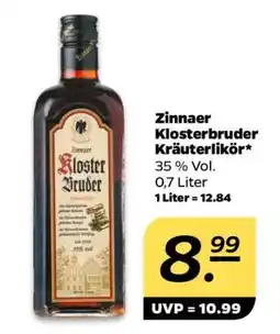 NETTO Zinnaer Klosterbruder Kräuterlikör Angebot