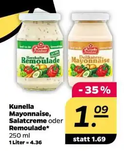 NETTO Kunella Mayonnaise, Salatcreme oder Remoulade Angebot