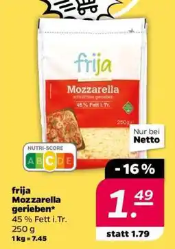 NETTO frija Mozzarella gerieben Angebot