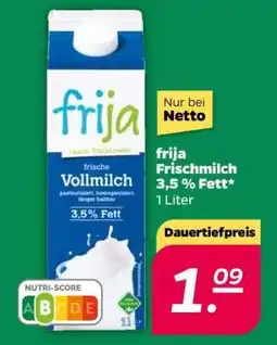 NETTO frija Frischmilch 3,5 % Fett Angebot