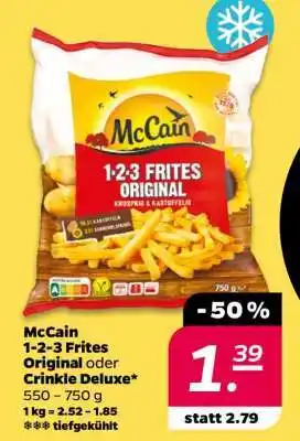 NETTO McCain 1-2-3 Frites Original oder Crinkle Deluxe Angebot