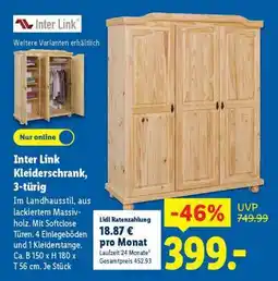 Lidl Inter Link Kleiderschrank, 3-türig Angebot