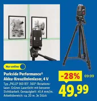 Lidl PARKSIDE PERFORMANCE Akku-Kreuzlinienlaser 4 V Angebot