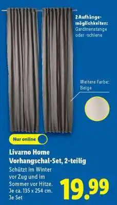 Lidl LIVARNO home Vorhangschal-Set, 2-teilig Angebot