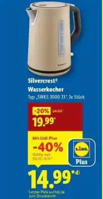 Lidl SILVERCREST Wasserkocher Angebot