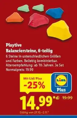 Lidl Playtive Balanciersteine, 6-teilig Angebot