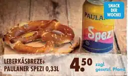Edeka Leberkäsbreze+ paulaner spezi Angebot