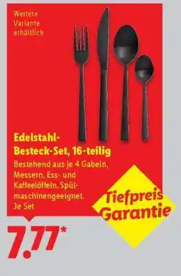 Lidl Edelstahl-Besteck-Set, 16-teilig Angebot
