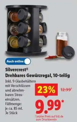 Lidl Silvercrest Drehbares Gewürzregal, 10-teilig Angebot