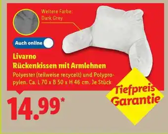 Lidl Livarno Rückenkissen mit Armlehnen Angebot