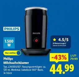 Lidl PHILIPS Milchaufschäumer Angebot