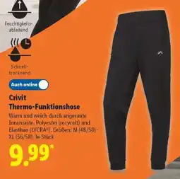 Lidl CRIVIT Thermo-Funktionshose Angebot