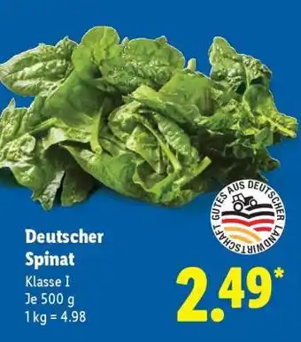 Lidl Deutscher Spinat Angebot