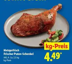 Lidl Metzgerfrisch Frischer Puten- Schenkel Angebot