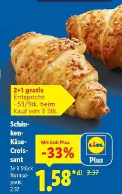 Lidl Schinken- Käse-Croissant Angebot
