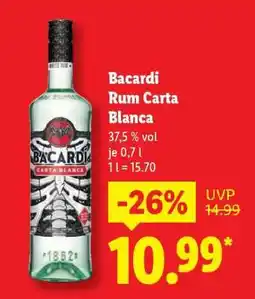 Lidl Bacardi Rum Carta Blanca Angebot