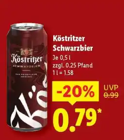 Lidl KÖSTRITZER Schwarzbier° Angebot