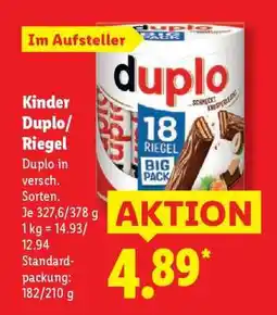 Lidl Kinder Duplo/Riegel Angebot