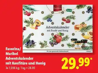 Lidl Favorina/Maribel Adventskalender mit Konfitüre und Honig Angebot