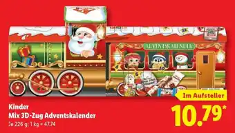 Lidl Kinder Mix 3D-Zug Adventskalender Angebot