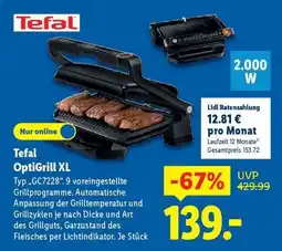 Lidl TEFAL OptiGrill XL Angebot