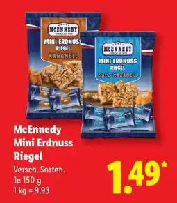 Lidl McEnnedy Mini Erdnuss Riegel Angebot