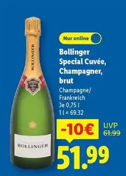 Lidl Bollinger Special Cuvée, Champagner, brut Angebot
