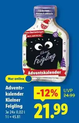 Lidl Adventskalender Kleiner Feigling Angebot